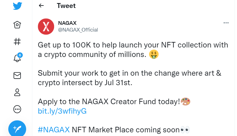 NAGAX: piattaforma NFT con un NFT Creator Fund da $100.000