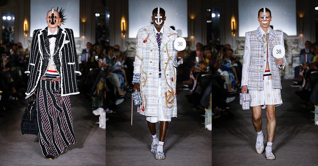 Thom Browne torna a sfilare con la consueta, energizzante, ironia