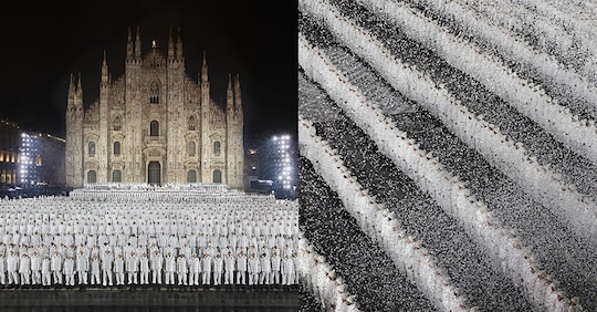 Moncler illumina piazza Duomo per festeggiare 70 anni e guardare al futuro