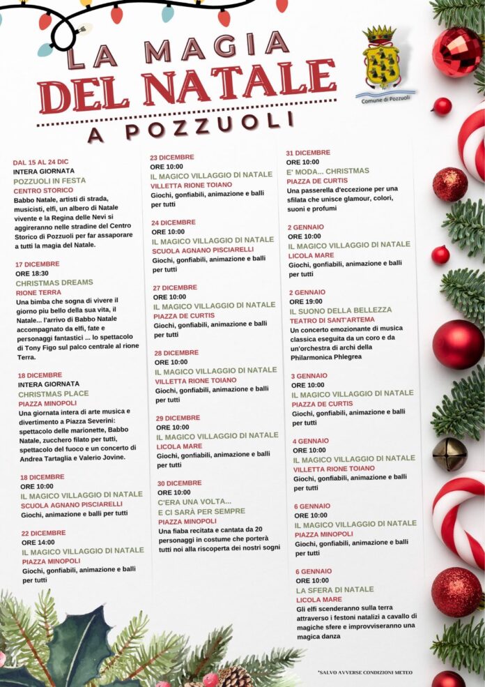 Pozzuoli | “La Magia del Natale” si arricchisce di altri spettacoli