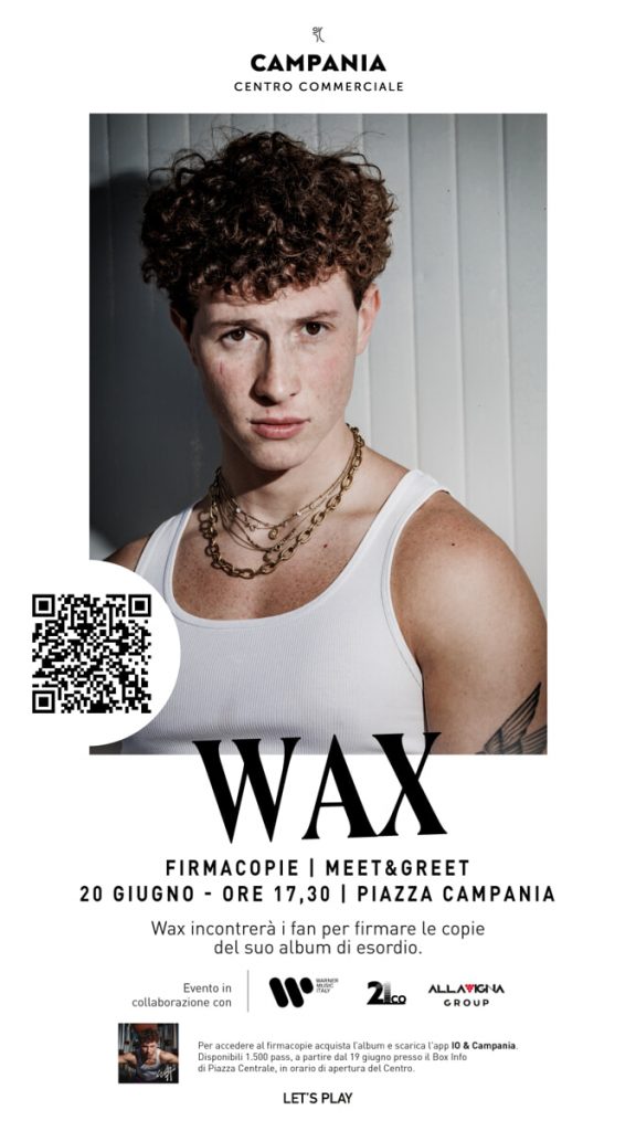 Wax il 20 giugno al Centro Commerciale Campania