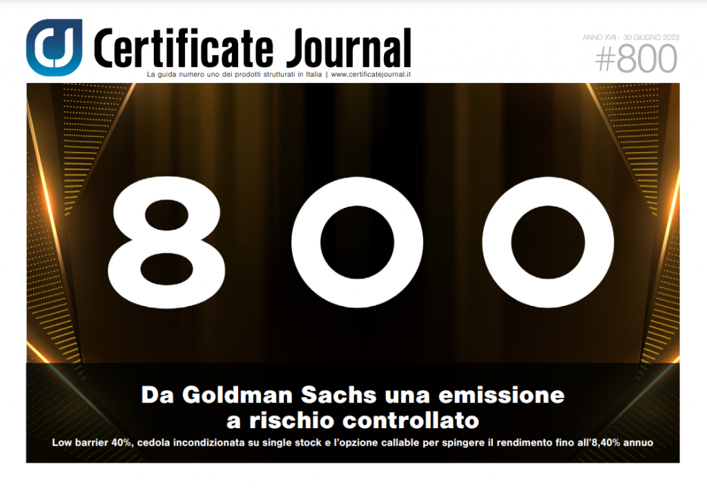 È uscito il Certificate Journal n.801