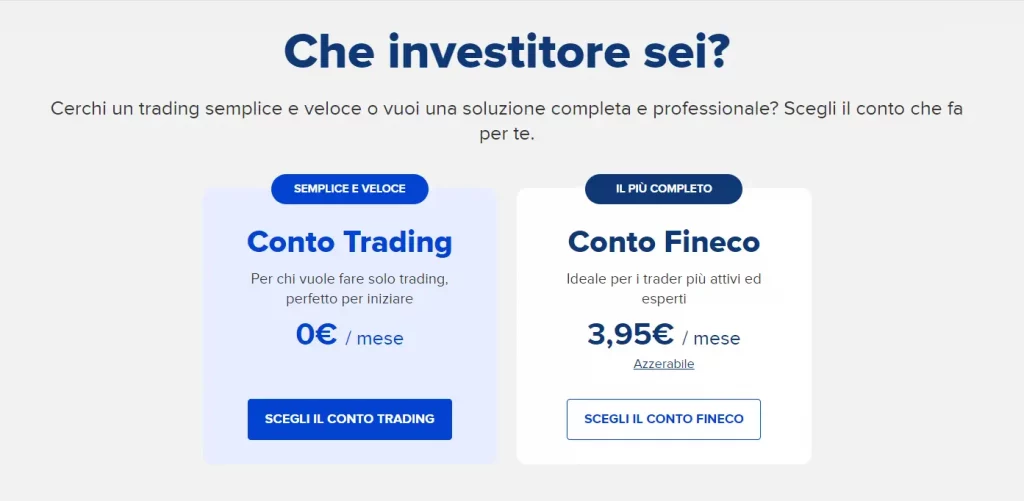 Conto Trading Fineco o Conto Corrente Fineco Quale Scegliere per Investire