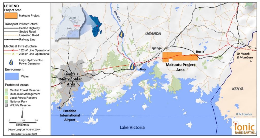 Terre rare: Ionic Rare Earths punta ad una decisione sul progetto in Uganda alla fine del prossimo anno
